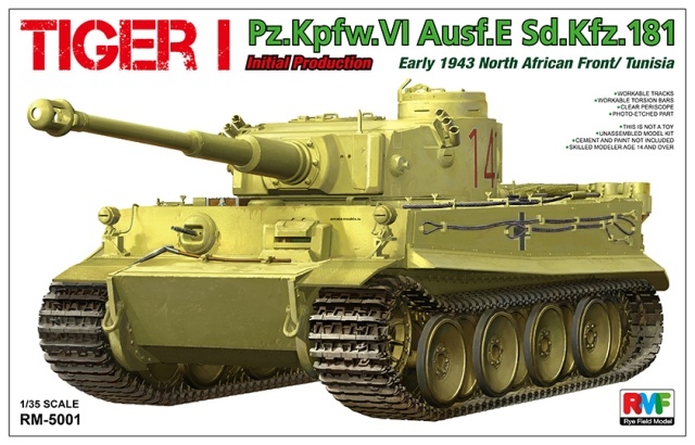 RM-5001 Tiger I Pz.Kpfw.VI Aust.E Sd.Kfz.181  Initial Production, early 1943 North African Front/Tu