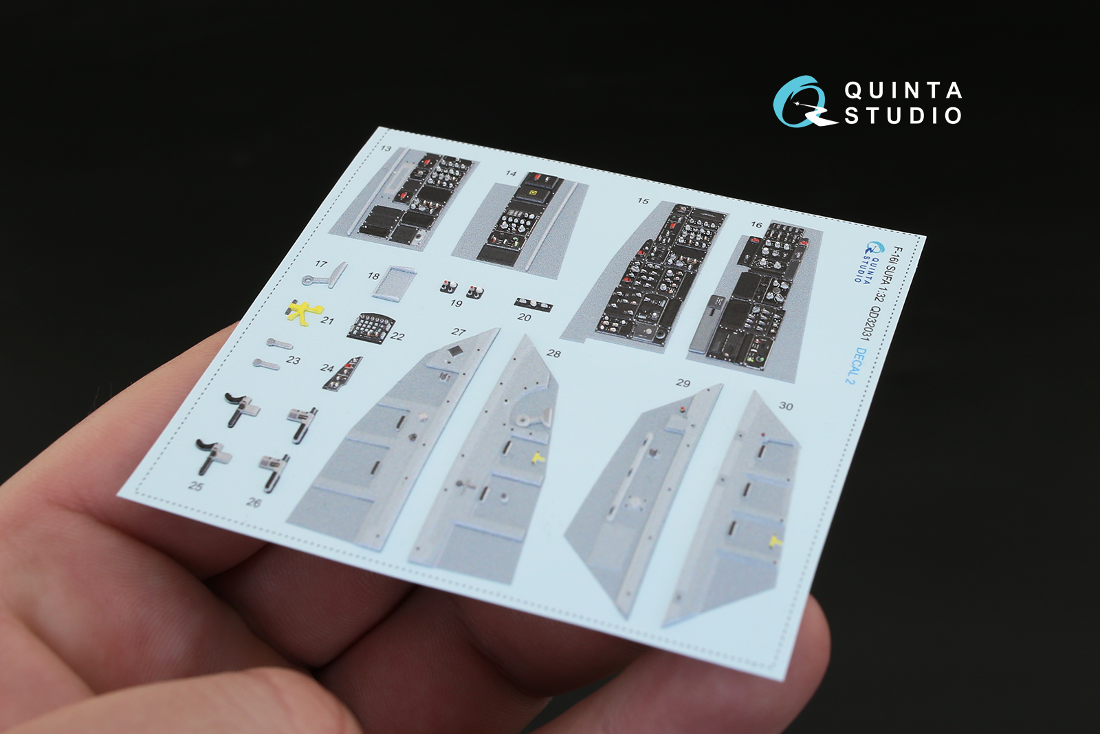 QD32031 1/32 3D Декаль интерьера кабины F-16I (для модели Academy) Quinta Studio
