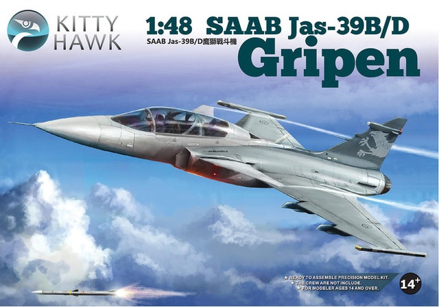 KH80118 Истребитель  jas-39 B / D Gripen (Kitty Hawk) 1/48