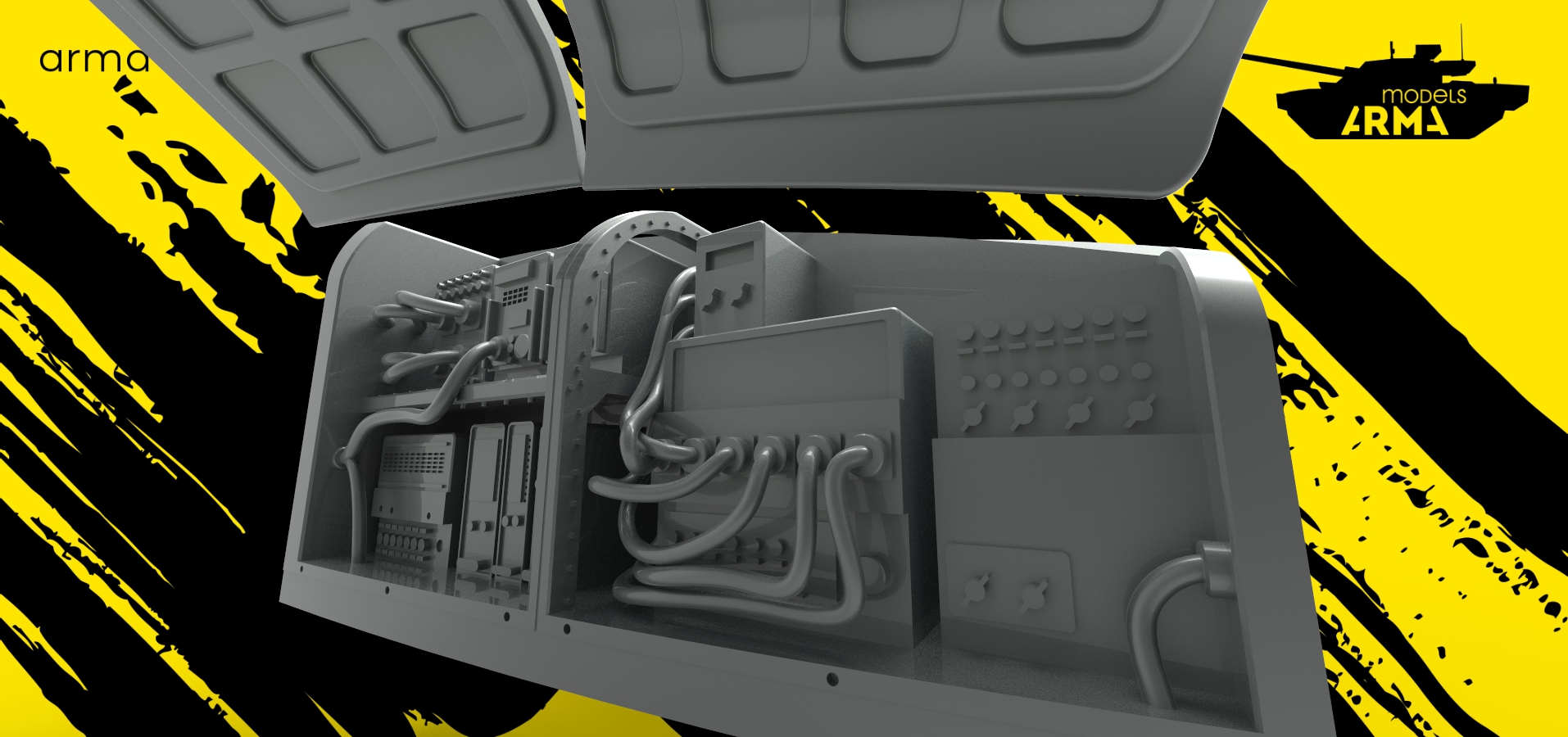 AM48155 Ультрадетализированные носовые отсеки левые и правые Neo (со створками) для су-25. 