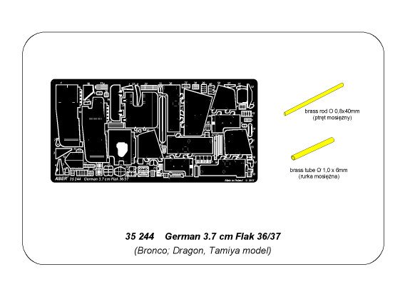 ABR-35-244  Дополнения для  German 3,7 cm Flak 36/37 для Tamiya; Bronco; Dragon 1/35