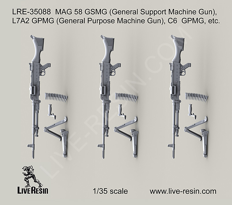 LRE35088 Ручной пулемет MAG 58 GSMG (General Support Machine Gun), L7A2 GPMG (General Purpose Machine Gun), C6  GPMG, etc.