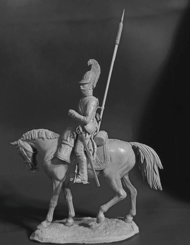 CHM-54388. Рядовой Ямбургского уланского полка, Россия 1813-14 гг. (2 варианта голов). 54 мм. Материал - смола. Chronos Miniatures