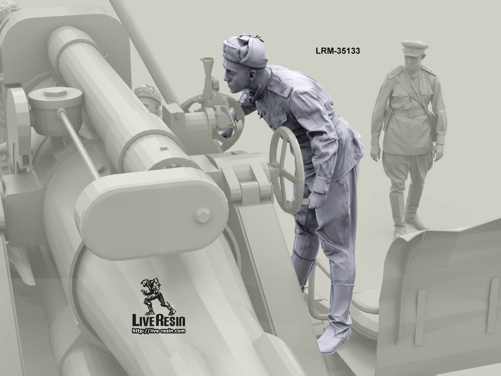 LRM35133 Советский артиллерист - наводчик 203 мм орудия Б-4 Live Resin