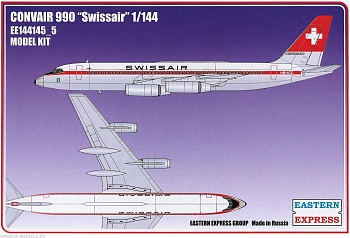 ЕЕ144145_5 Авиалайнер CV990 SWISSAIR