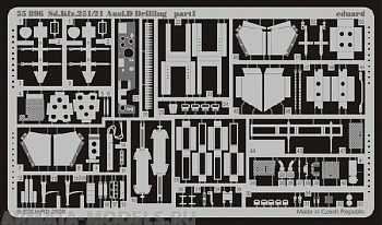 35896ED Фототравление: Sd. Kfz.251/21 Ausf. D Drilling 1/35