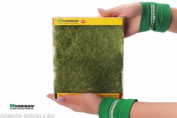 140mpd004 Маты лиственные темно-зеленые. Наб.4 шт. 9х15 см.