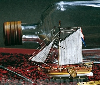 AMATI1350 Сборная модель Golden Yacht корабль в бутылке