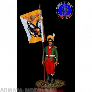 ОП.60.044 Фигура из белого металла  Подпрапорщик пех.п. с 1786 по 1796 год Россия 