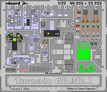 SS225 Фототравление Tornado GR.Mk.1	For HASEGAWA   kit