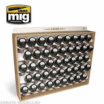 AMIG8006 Ammo Mig Деревянный органайзер для красок Ammo 35мл  35 ml AMMO STORAGE SYSTEM