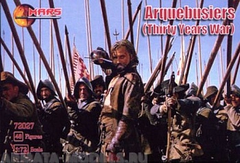 72027MR Фигуры Arguebusiers (Thirty Years War) 1/72 Mars