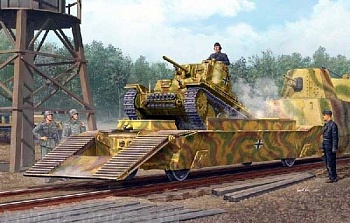 01508 Немецкая ЖД платформа с танком Pz.Kpfw.38(t) 
