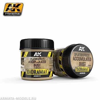 AK8031 Жидкость для имитации грязевых эффектов SPLATTER EFFECTS ACCUMULATED DUST - 100ml (Acrylic)