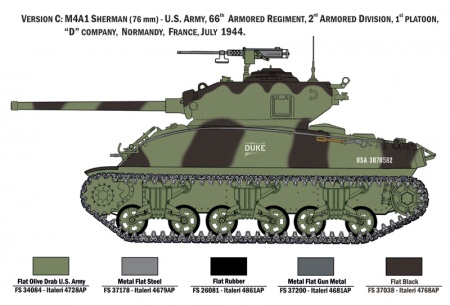 6568ИТ Танк M4A1 SHERMAN wiith infantry Italeri
