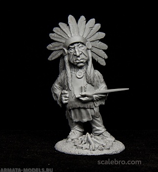 СM-С12 Декоративная фигурка из смолы ;Вождь (Indian Chief)