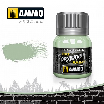 AMIG0605 Ammo Mig Краска акриловая DRYBRUSH  Bright Green