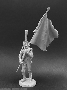CHM-54259(M) Подпрапорщик-знаменосец гренадерских полков, Россия 1812-14 гг. белый металл.