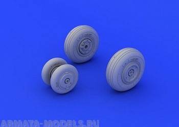 672090 Конверсия MiG-29 wheels эпоксидная смола for Trumpeter kit