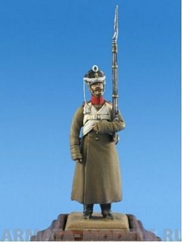 CMOS-54002(М). Мушкетер пехотных полков, Россия 1812-15 гг. 54 мм. Материал - белый металл.