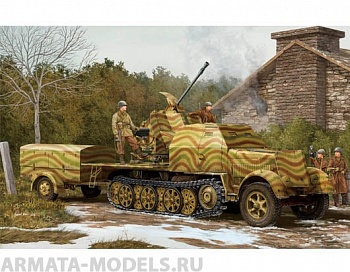 01527P German 3,7cm Flak 43 Auf Selbstfahrlafette (Sd.Kfz.7/2) With Sd.Anhanger 52