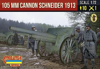 72A015ST Фигуры Canon de 105 mle 1913 Schneider with French Crew
