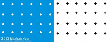 DEC006 Немецкие бортовые кресты. Белый контур черная середина. Малый размер