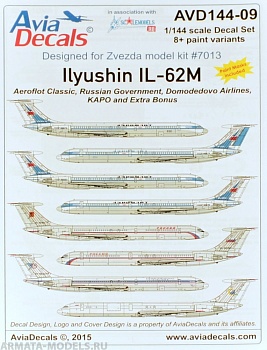14409 Декаль AVD Ильюшин Ил-62М