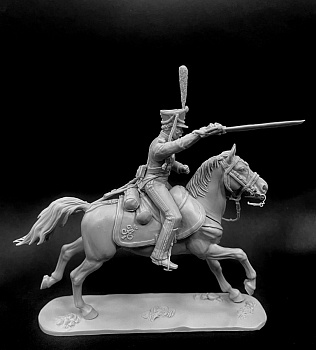 CHM-54342. Рядовой армейских конно-егерских полков, Россия 1813-14 гг. 54 мм. Материал - смола.