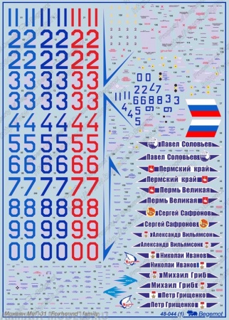 48-044 Декаль Микоян МиГ-31 1/48