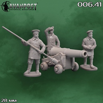 006.41АП 24-фунтовая пушко-карронада с расчётом (1854-1856)