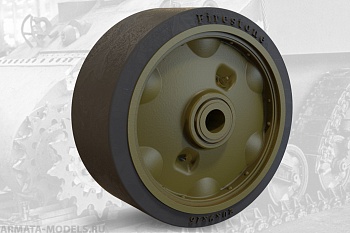 35023FURY Катки, ранний тип,  для  US tank M3 Lee/M4 Sherman VVSS Stamped Spoke roadwheels (early) set