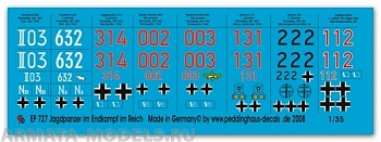 727PED Декаль German tanks in the final battle  in germany No 1
