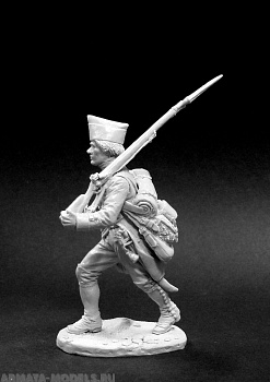 CHM-54221. Рядовой мушкетерских полков, Россия 1799 г. 54 мм. Материал - смола.