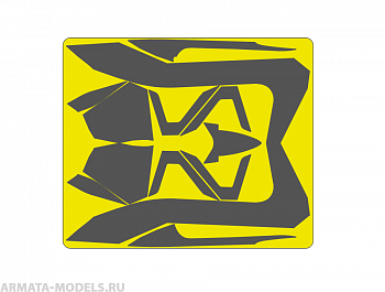 AM72114 Маска окрасочная для Су-57 (Старый) Борт №055 Плавный камуфляж Звезда 1/72