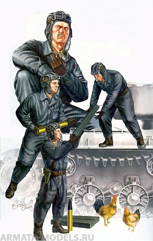 Набор фигурок 00411 Советские танкисты с боеприпасами